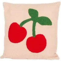 Cherries Tufted Cushion - Multicolour