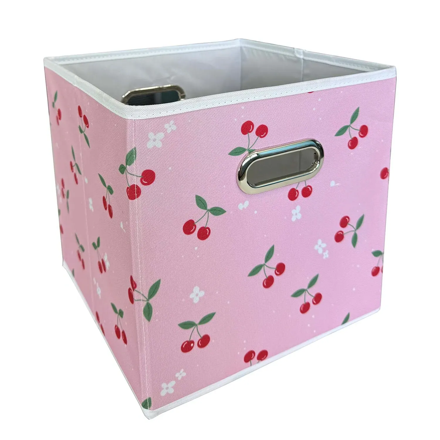 Cherry Storage Cube with Handles - Pink image