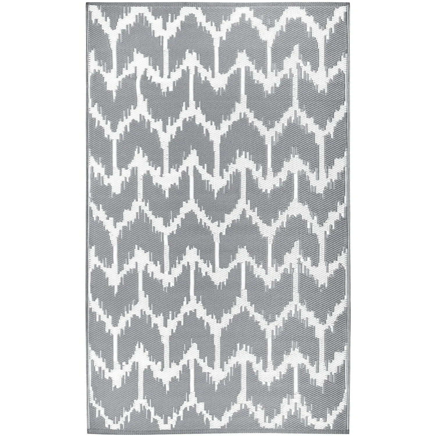 Chevron Breeze Outdoor Rug - Grey image
