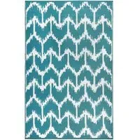 Chevron Outdoor Rug - Teal