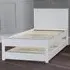 Chevron Single Guest Bed with Trundle - White