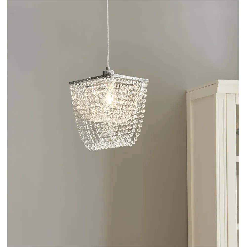 Christie Pendant Light with Crystals