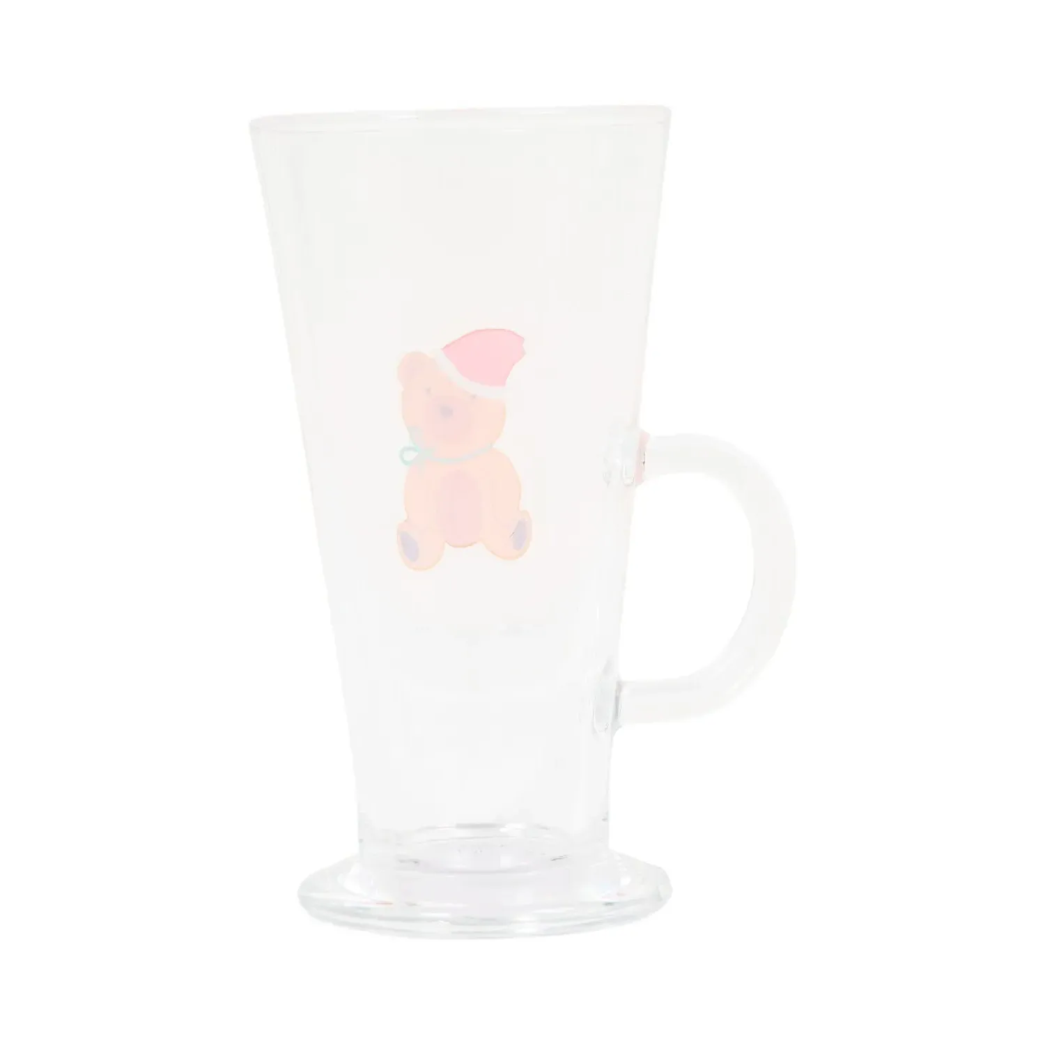 Christmas Bear Glass Latte Mug
