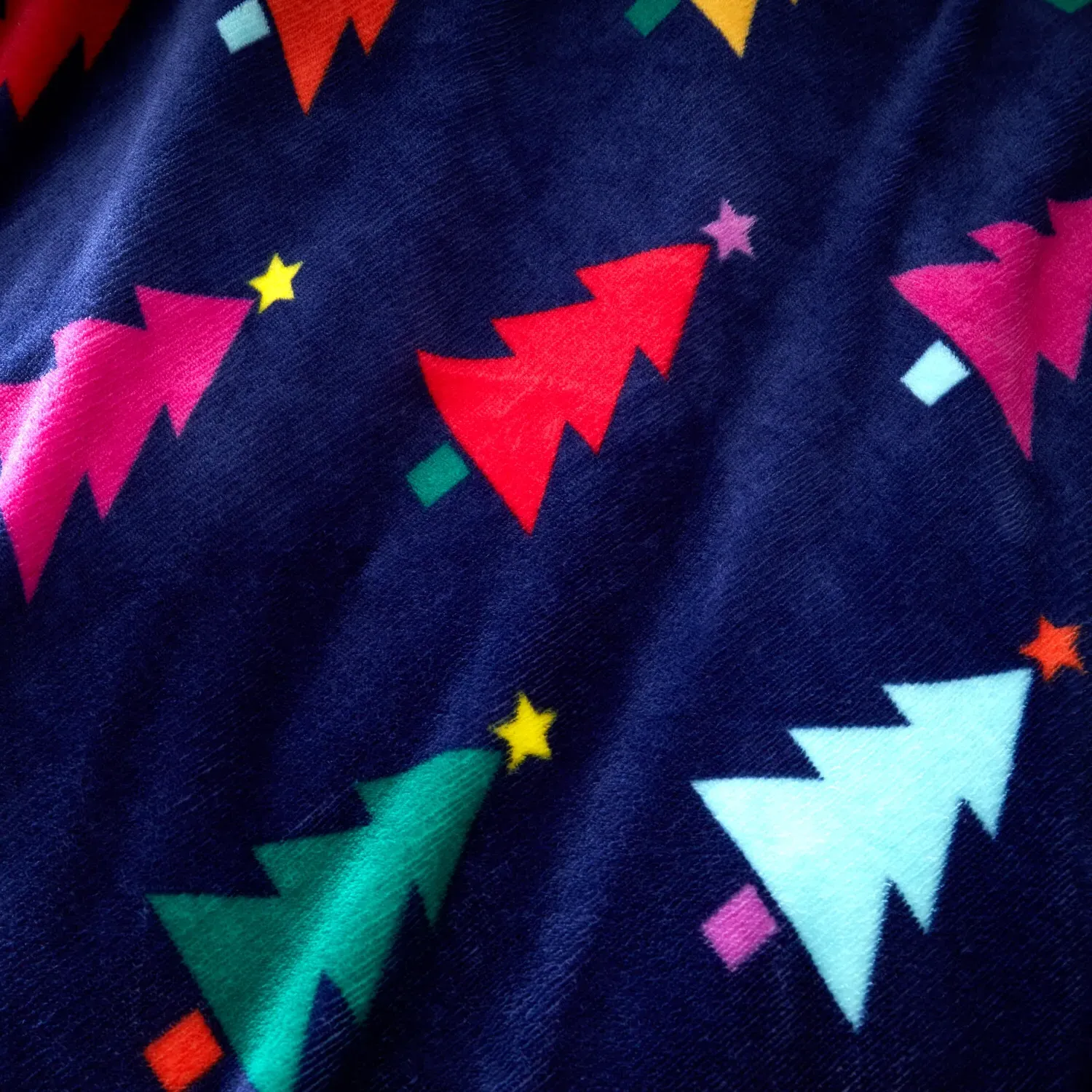 Christmas Brights Single Fleece Duvet - Navy