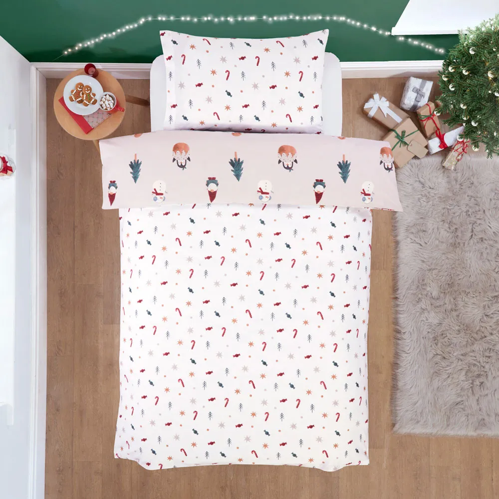 Christmas Characters Duvet Set - Pink