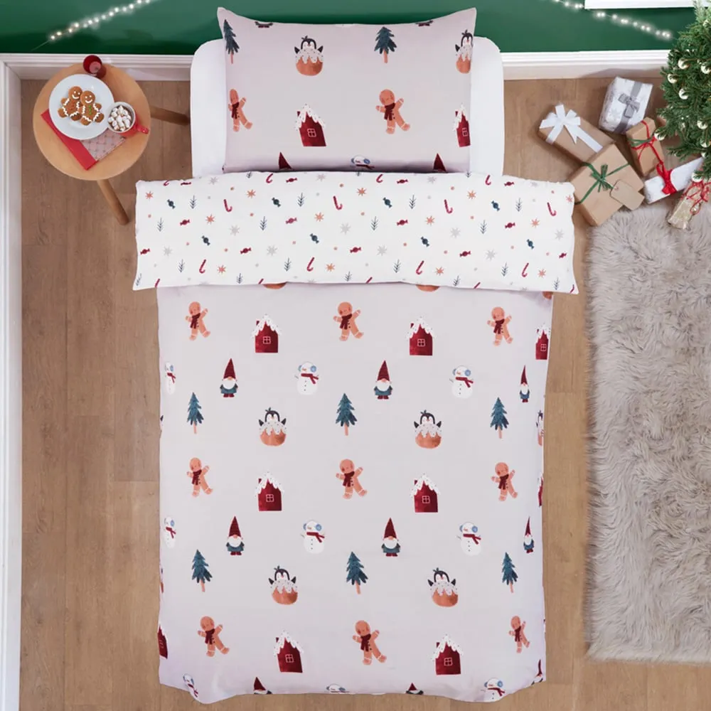 Christmas Characters Duvet Set - Pink image