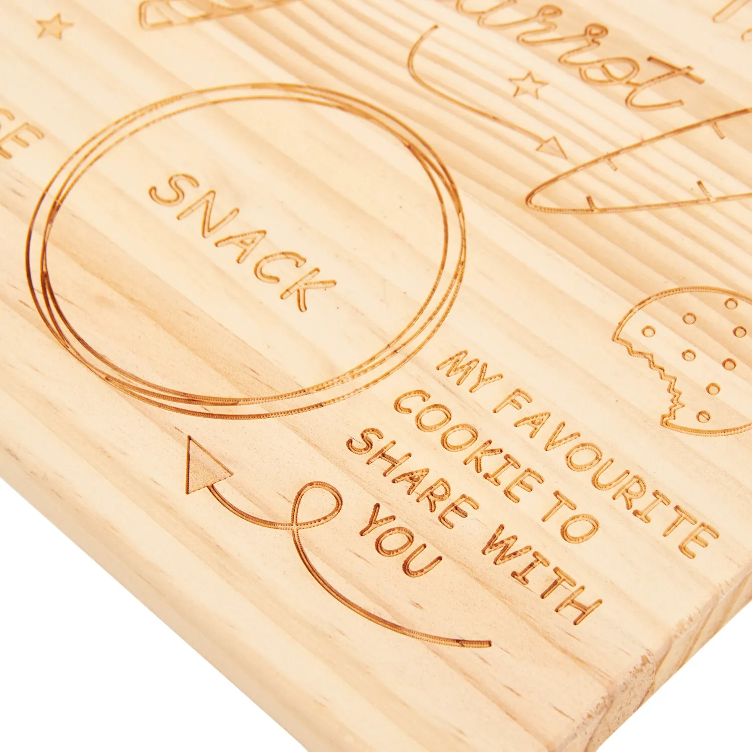 Christmas Eve Treats for Santa Tray - Wood