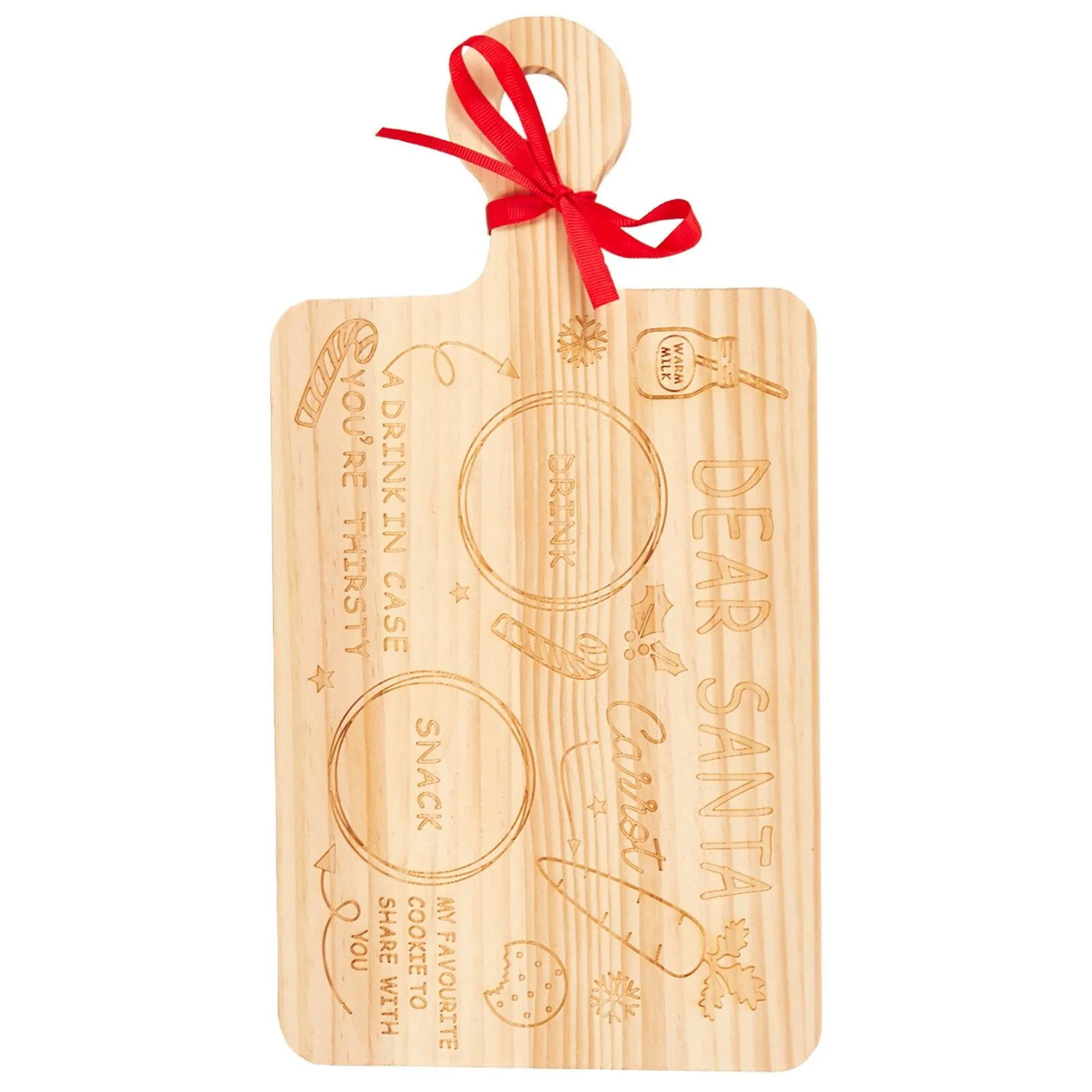 Christmas Eve Treats for Santa Tray - Wood image