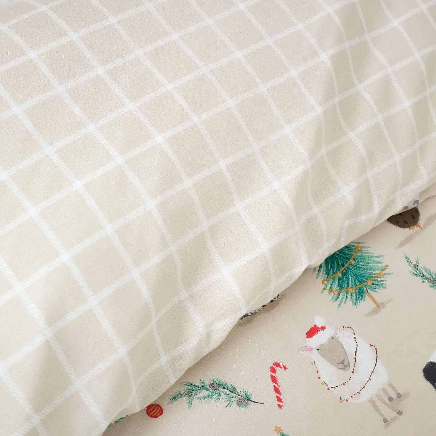 Christmas Farm King Size Duvet Set - Natural