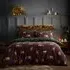 Christmas Highland Cows Duvet Set - Burgundy