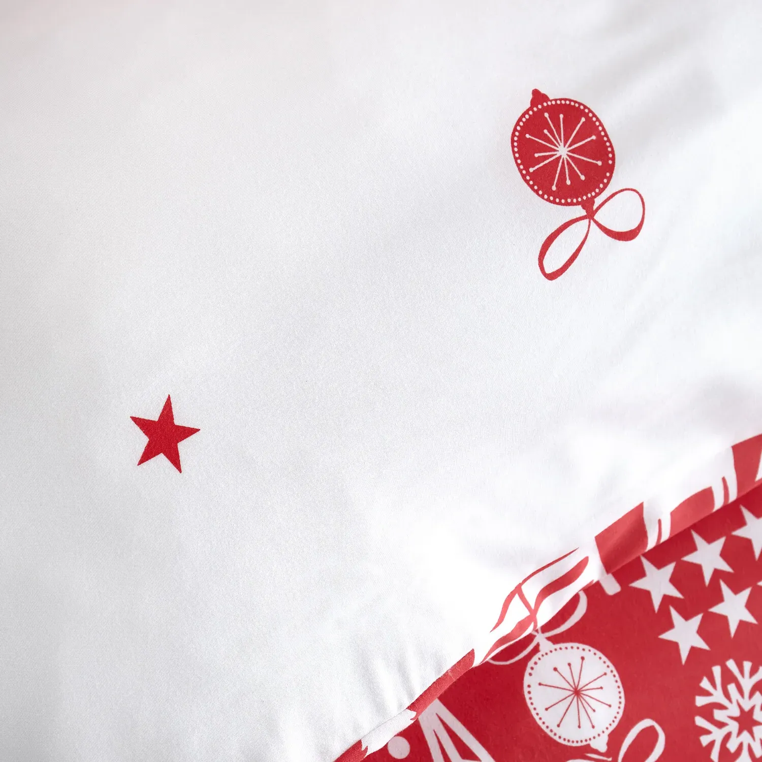 Christmas Houses Double Duvet Set - Red