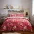 Christmas Houses Double Duvet Set - Red