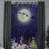 Christmas Light Up Scene Curtain Panel - Blue