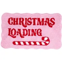 Christmas Loading Bath Mat - Pink