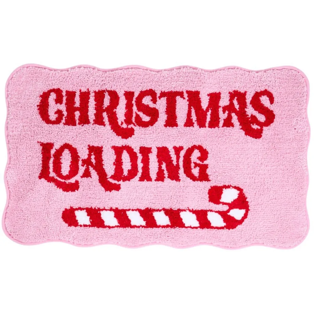 Christmas Loading Bath Mat - Pink image