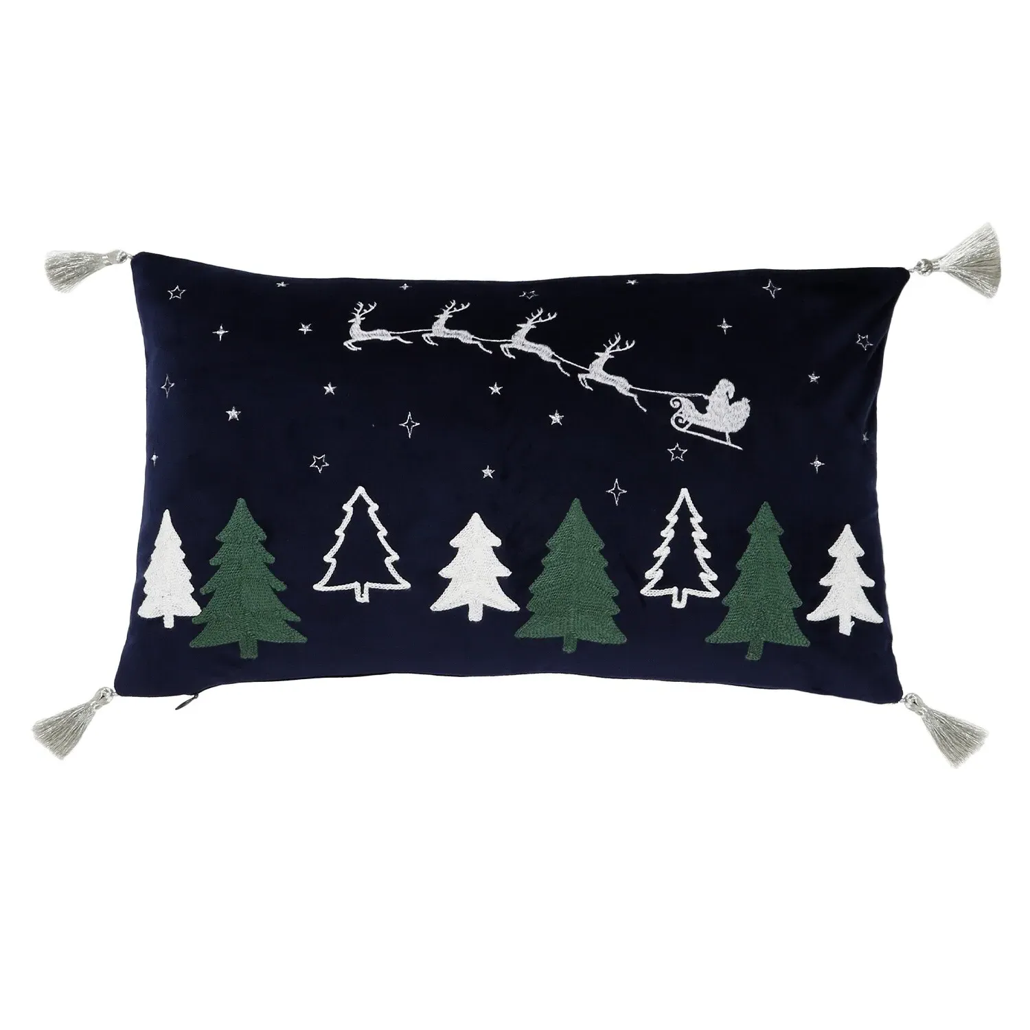 Christmas Night Sky Cushion - Navy image