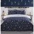 Christmas Night Sky Double Duvet Cover Set - Navy