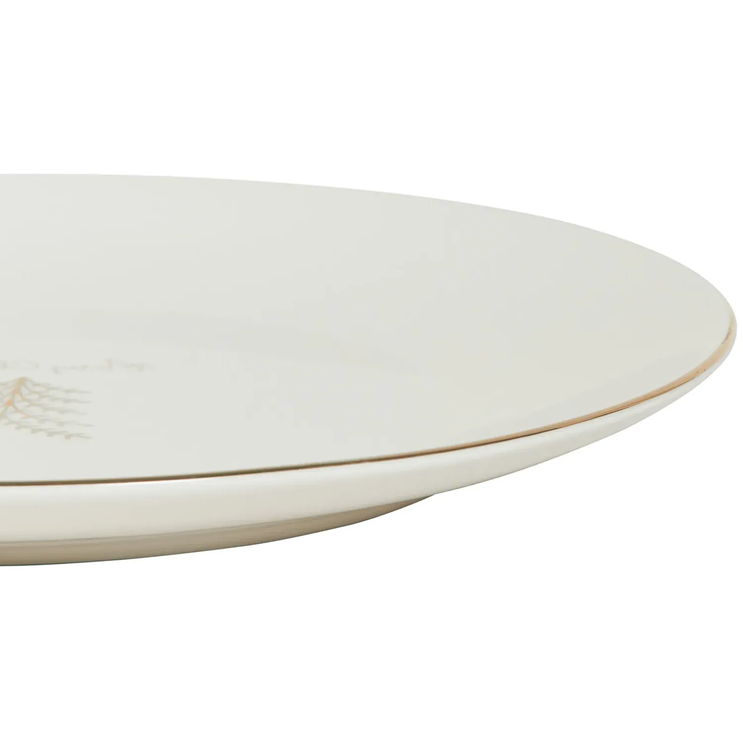 Christmas Pine 10.5 inch Dinner Plate - Gold
