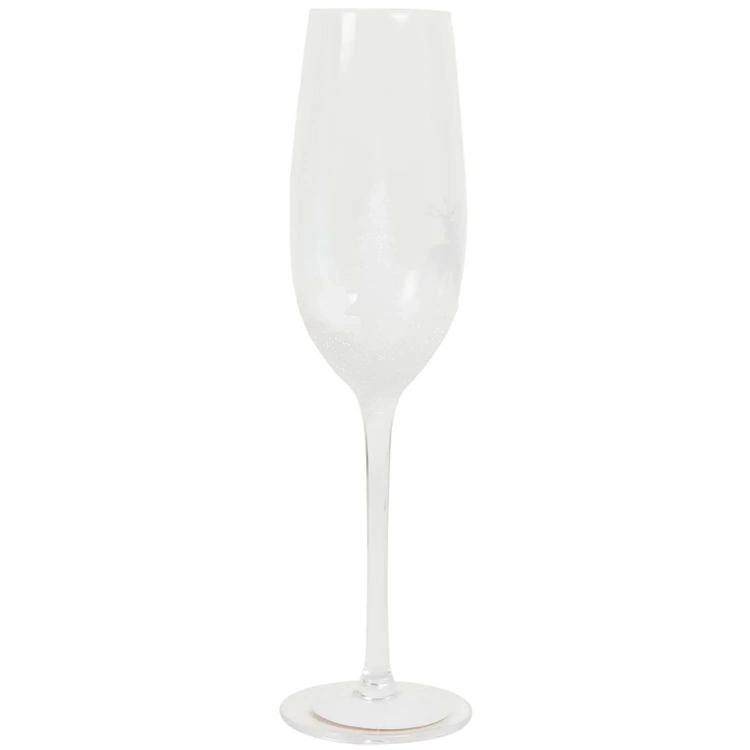 Christmas Scene Champagne Flute 250ml - Clear image