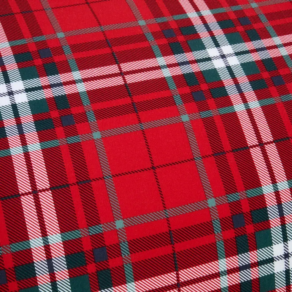 Christmas Tartan Double Duvet Set - Red