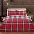 Christmas Tartan Double Duvet Set - Red