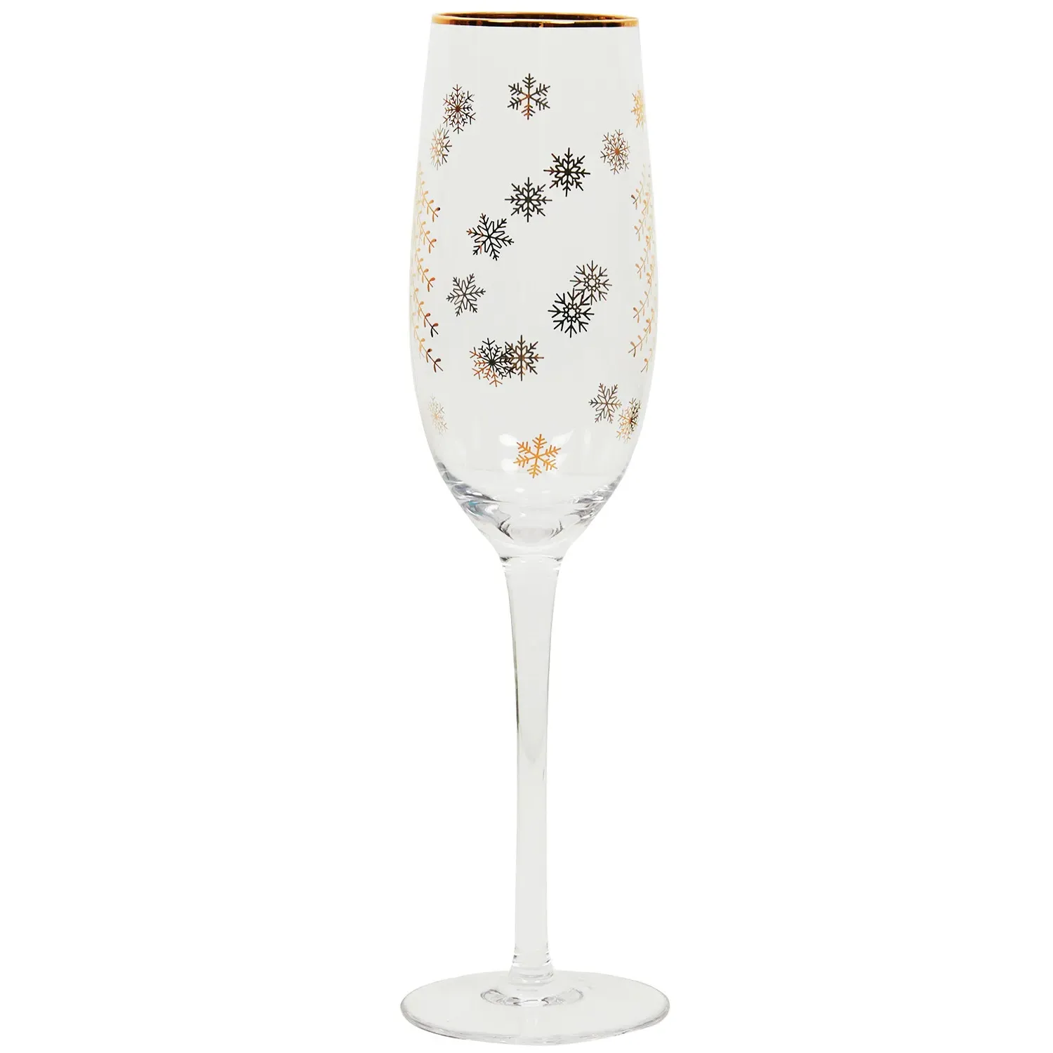 Christmas Tree Champagne Flute 250ml - Gold