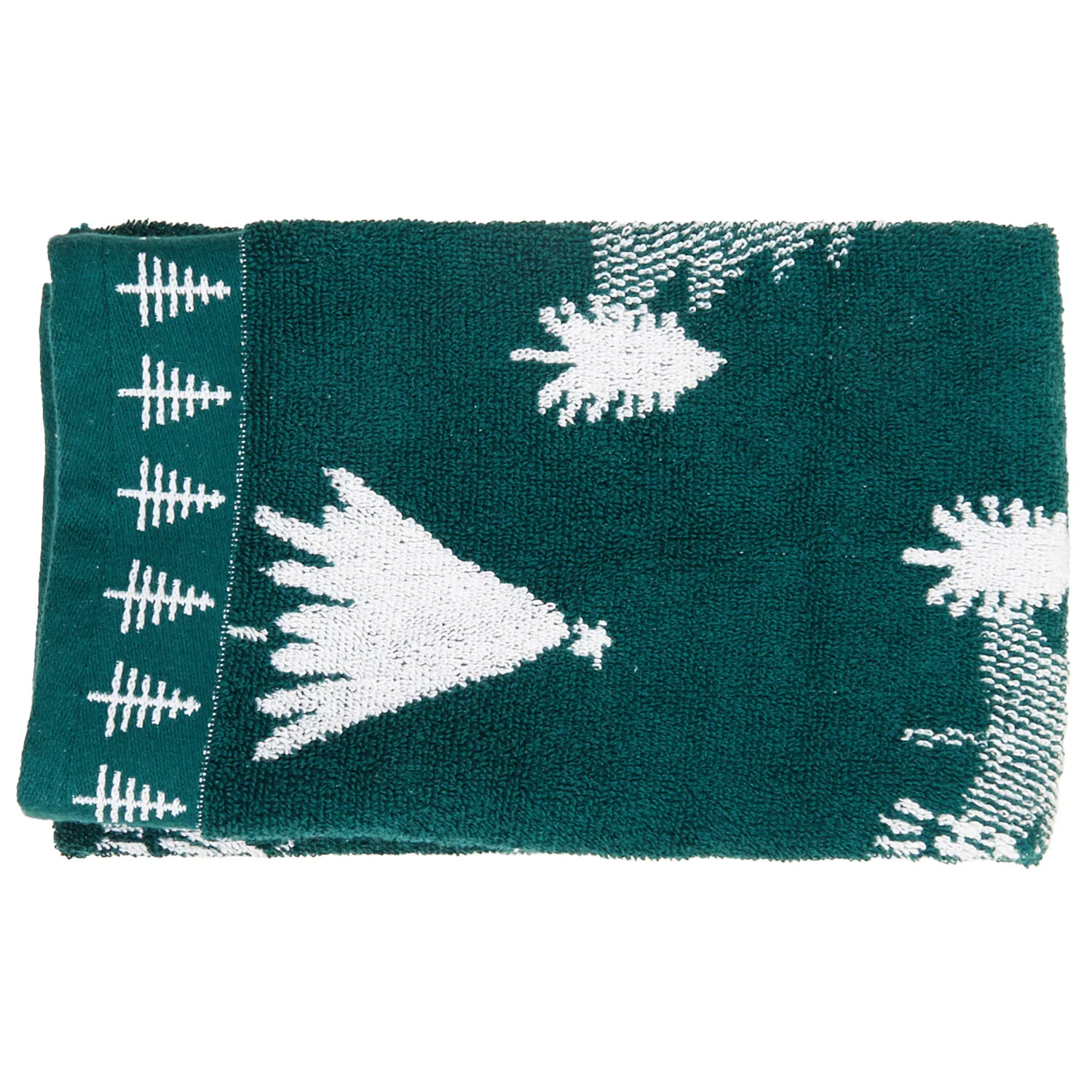 Christmas Tree Hand Towel - Green, Cotton