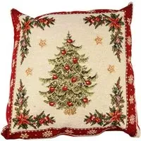 Christmas Tree Lurex Filled Cushion - Multi