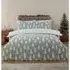 Christmas Tree Single Fleece Duvet Cover Set - Sage