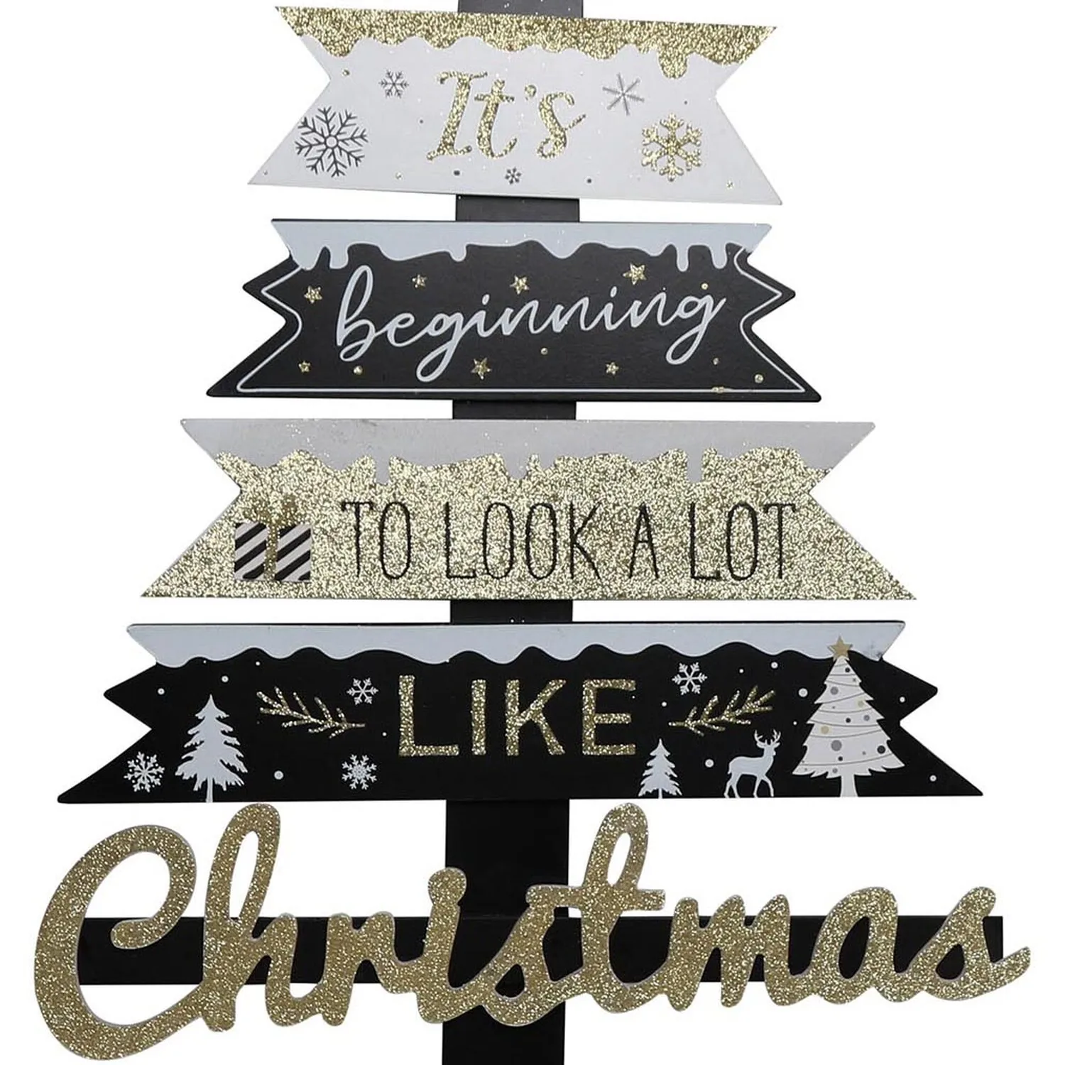 Christmas Tree Wall Art - Black