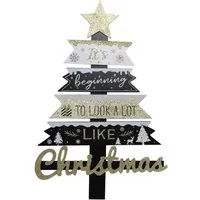 Christmas Tree Wall Art - Black