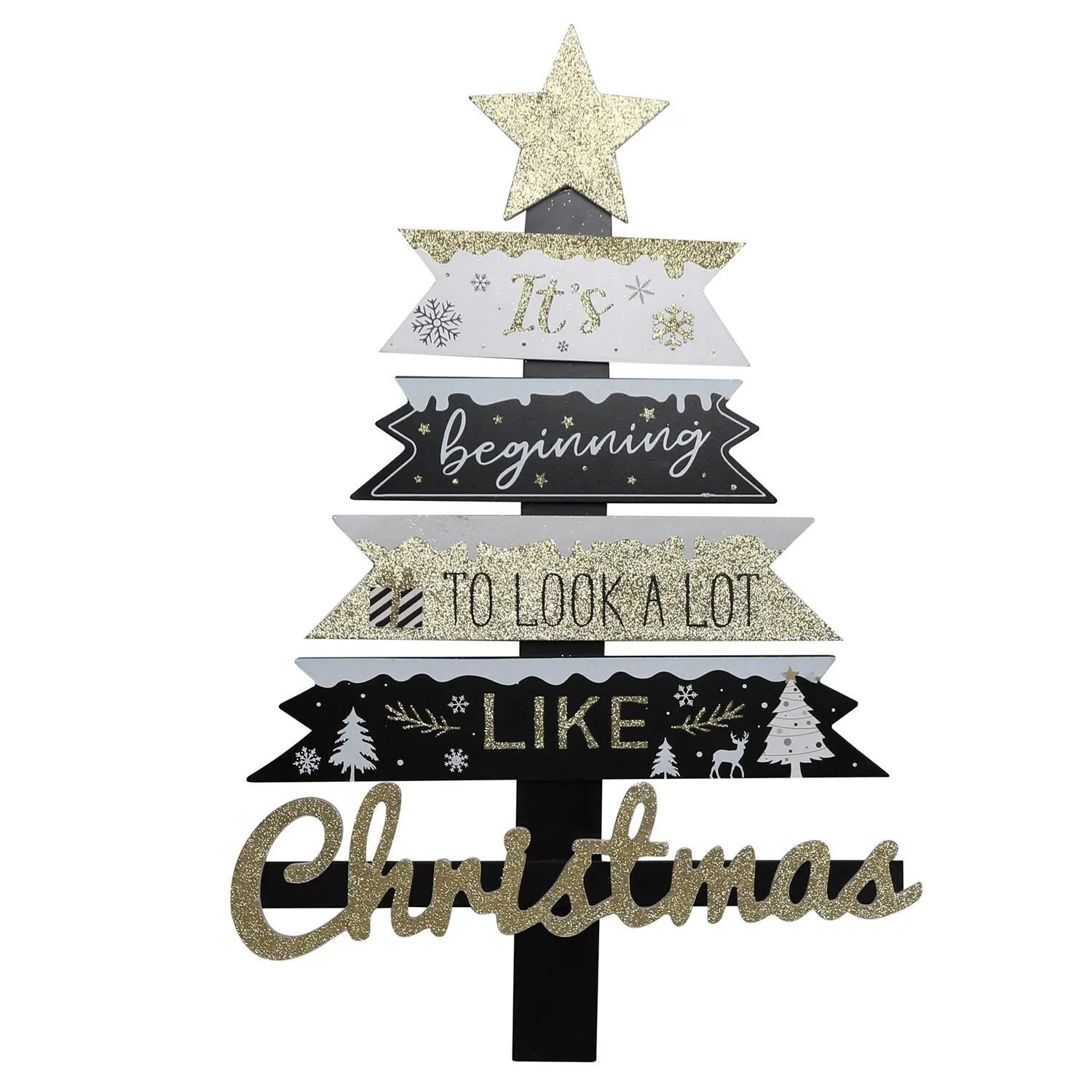 Christmas Tree Wall Art - Black