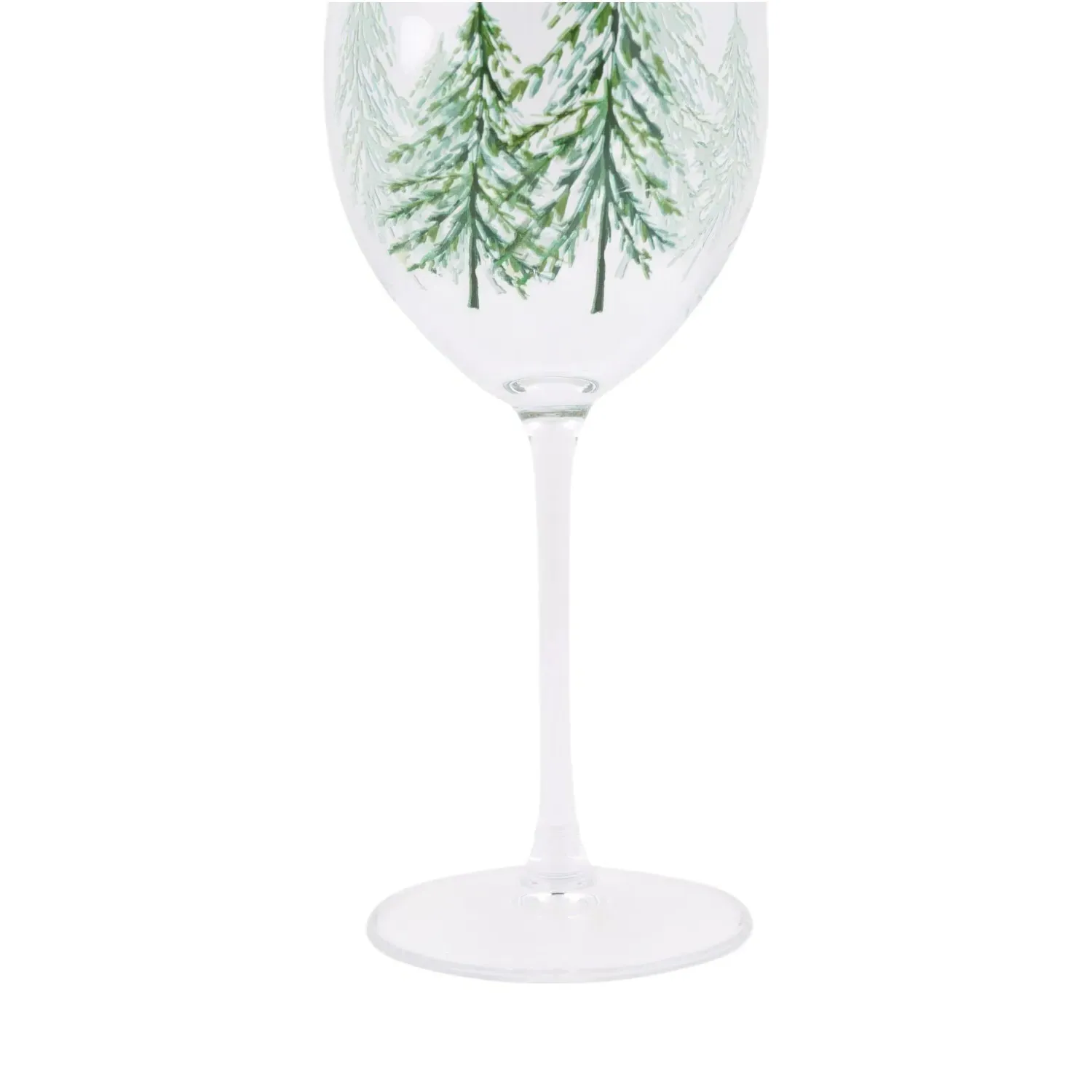 Christmas Tree Wine Glass - Clear
