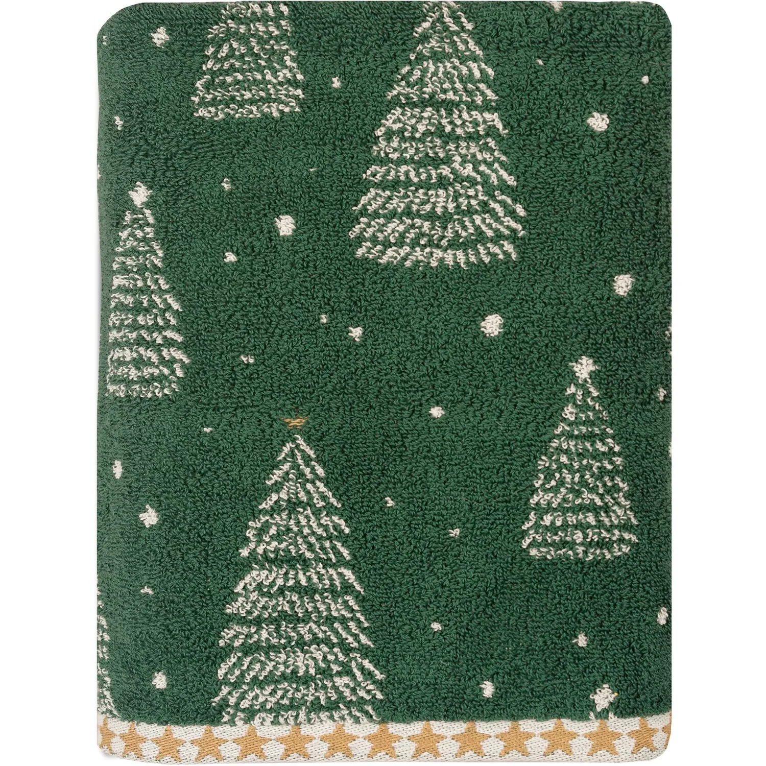 Christmas Trees Towel 125cm - Green, Cotton