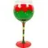 Christmas Wine Glass - Red, Green