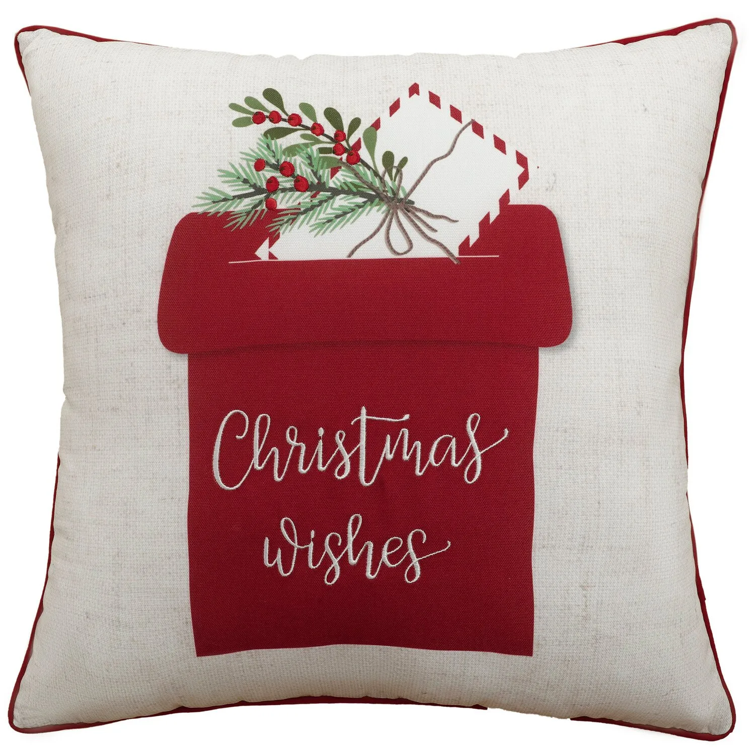 Christmas Wishes Mailbox Cushion - 45x45cm image
