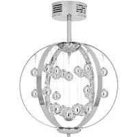 Chrome Orb LED Ceiling Fitting - Silver