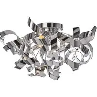 Chrome Twist 3-Light Flush Ceiling Fitting - Chrome