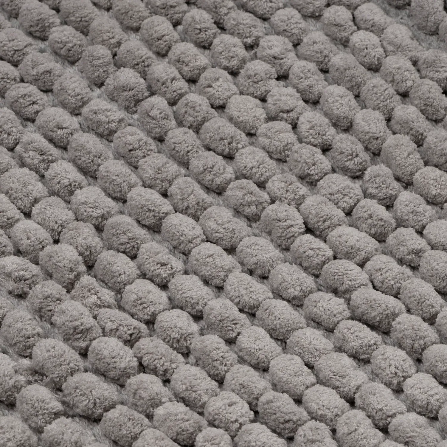 Chunky Bobble Bath Mat - Ash Grey, Polycotton
