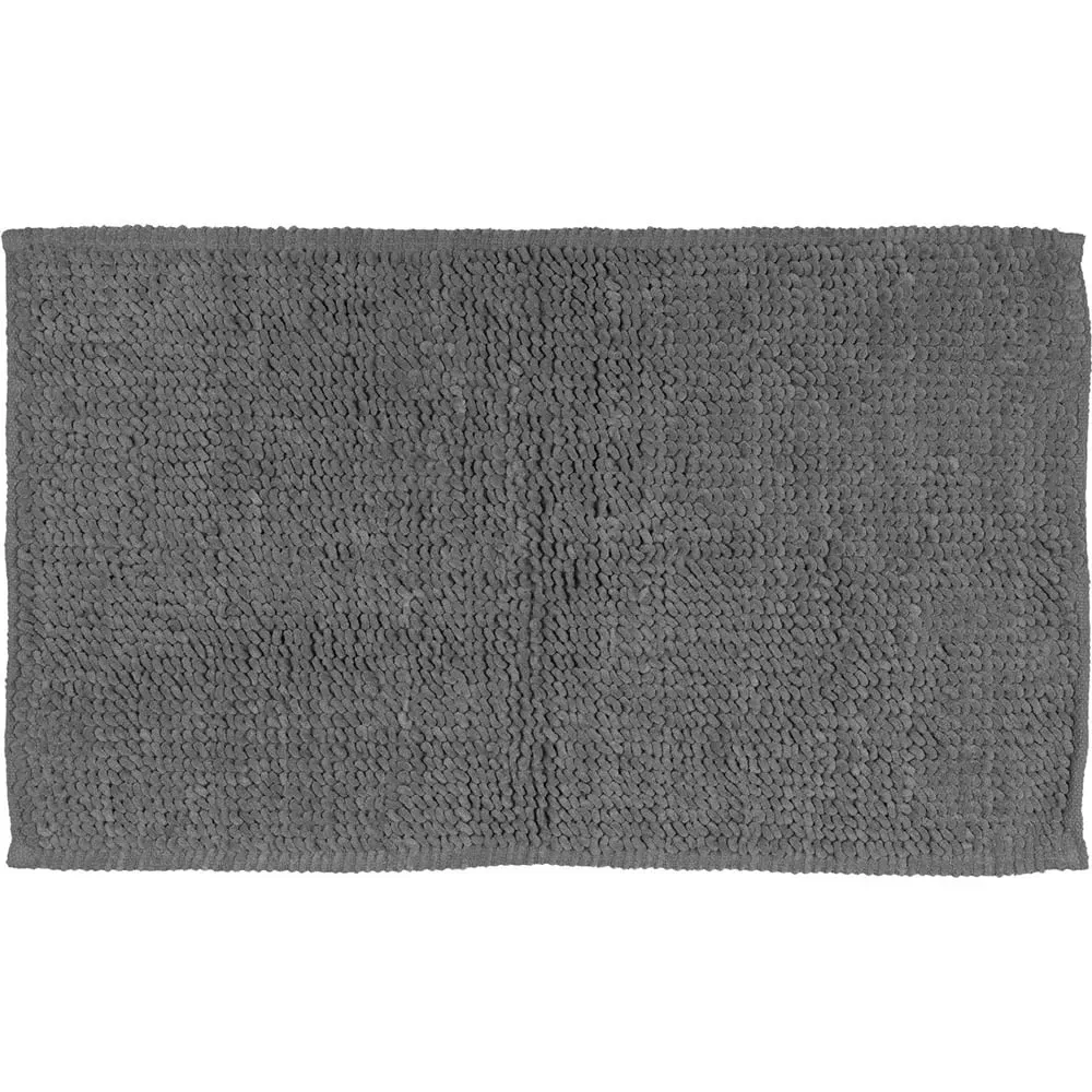 Chunky Bobble Bath Mat - Grey, Polycotton