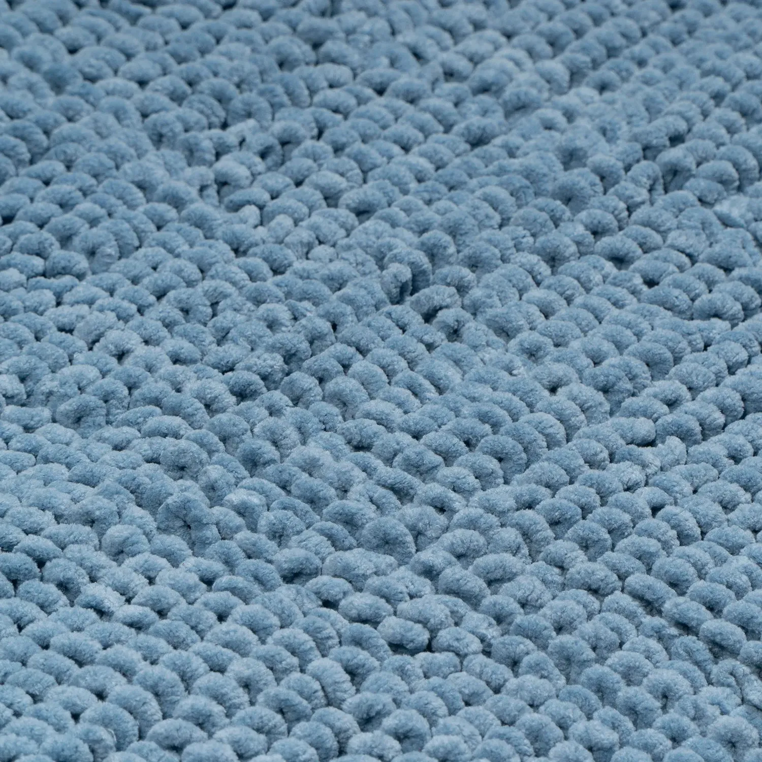 Chunky Bobble Bath Mat - Slate Blue, Polycotton