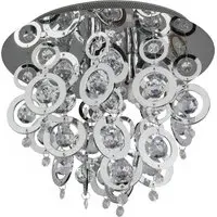 Ciana 3 Light Chrome Flush Ceiling Fitting - Silver