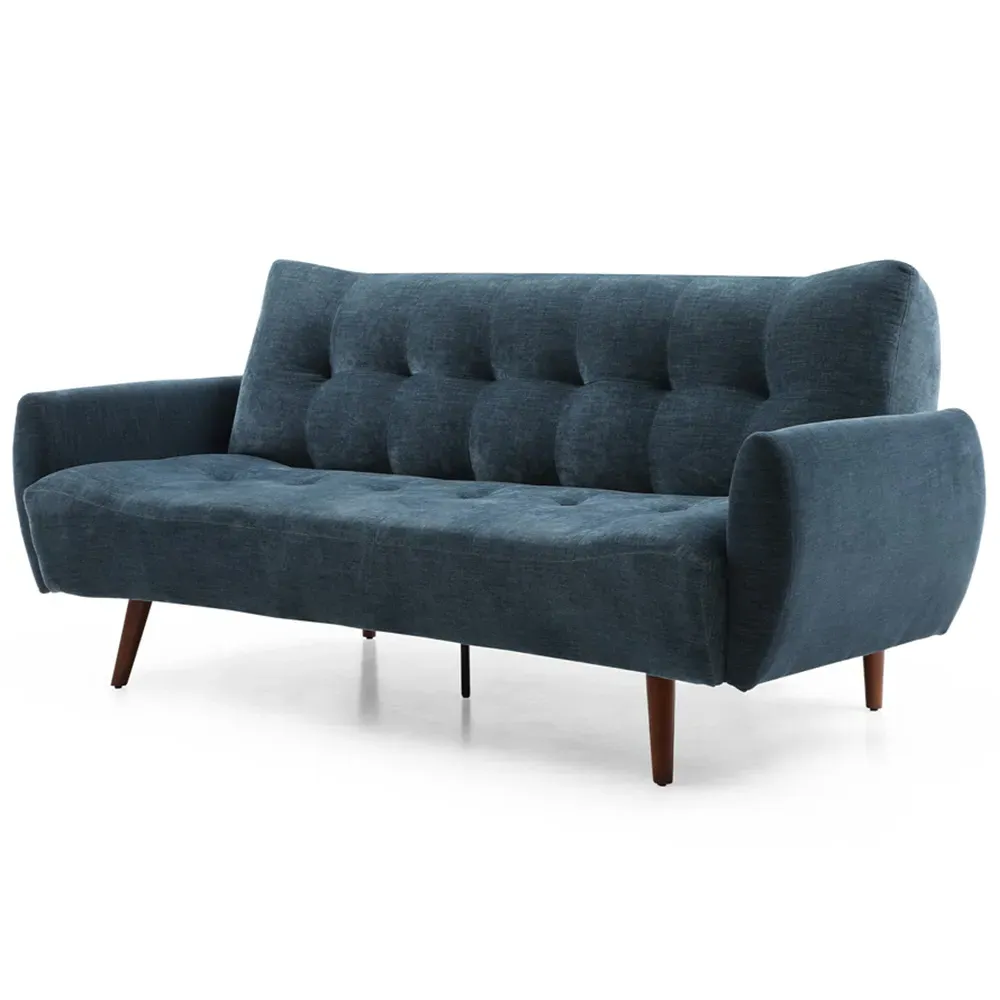 Claire 3-Seater Sofa Bed with Click-Clack - Navy, Chenille
