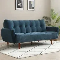 Claire 3-Seater Sofa Bed with Click-Clack - Navy, Chenille