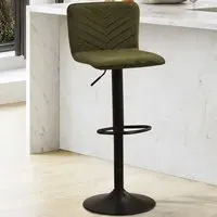 Clara Adjustable Bar Stool - Green