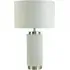 Clara Ribbed Table Lamp - White, Ceramic
