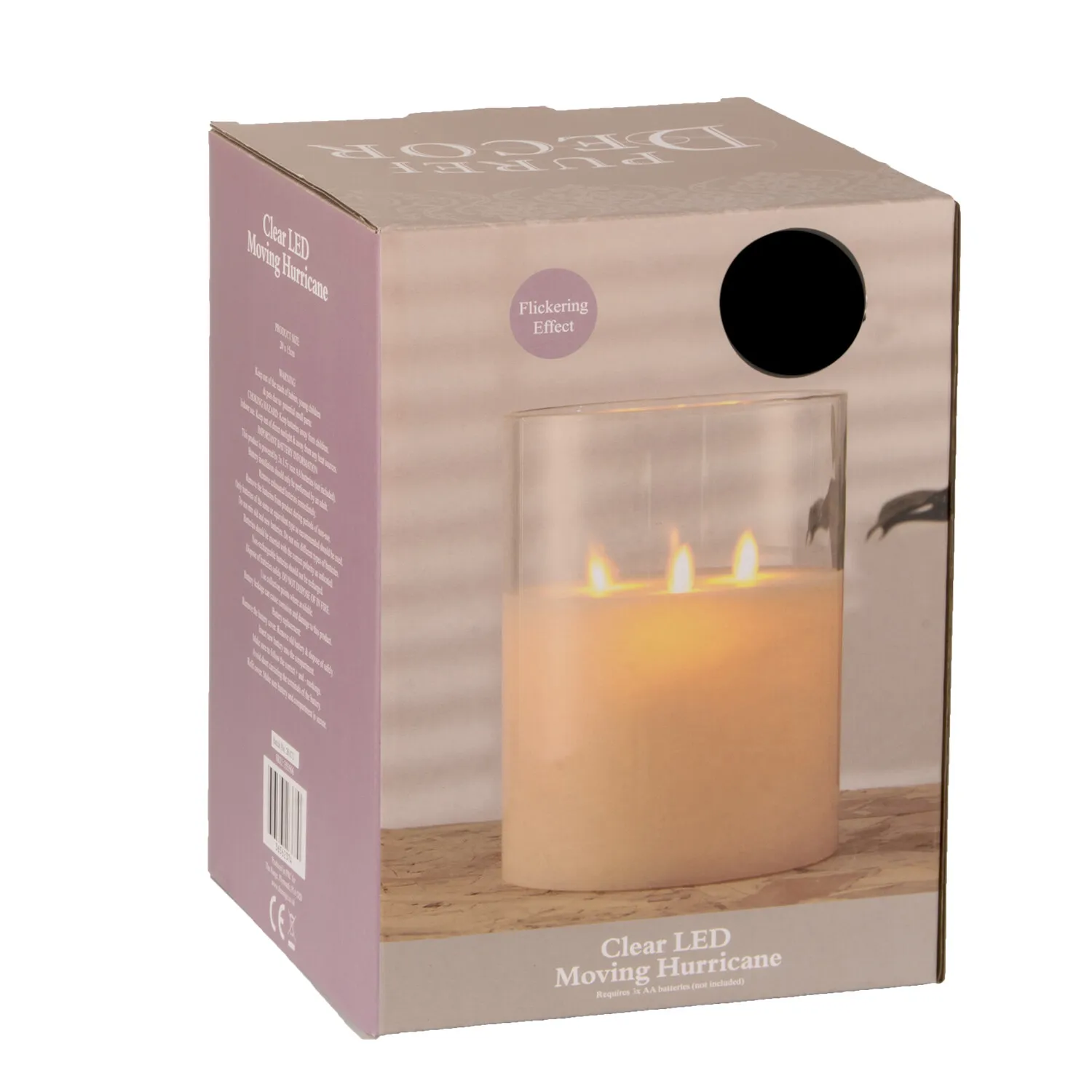 Clear Glass Moving LED Candle