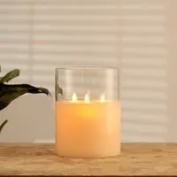 Clear Glass Moving LED Candle