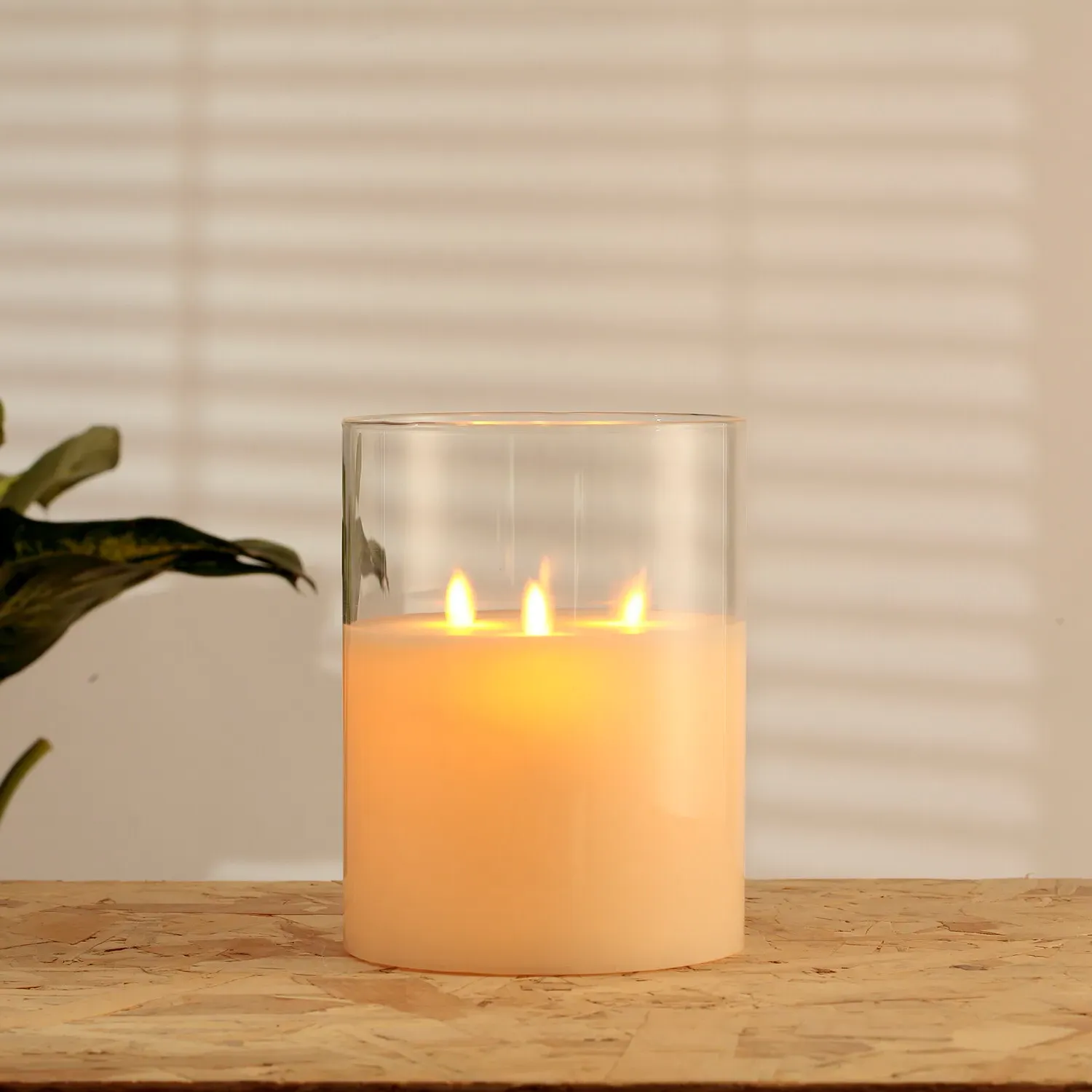 Clear Glass Moving LED Candle image