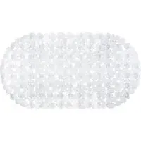 Clear Pebbles PVC Bath Mat - Clear